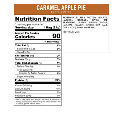 Caramel Apple Pie Protein Puffs