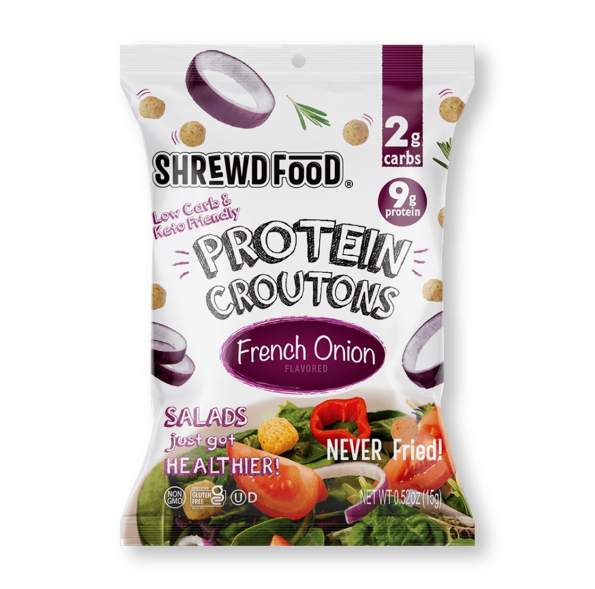 French Onion Protein Croutons